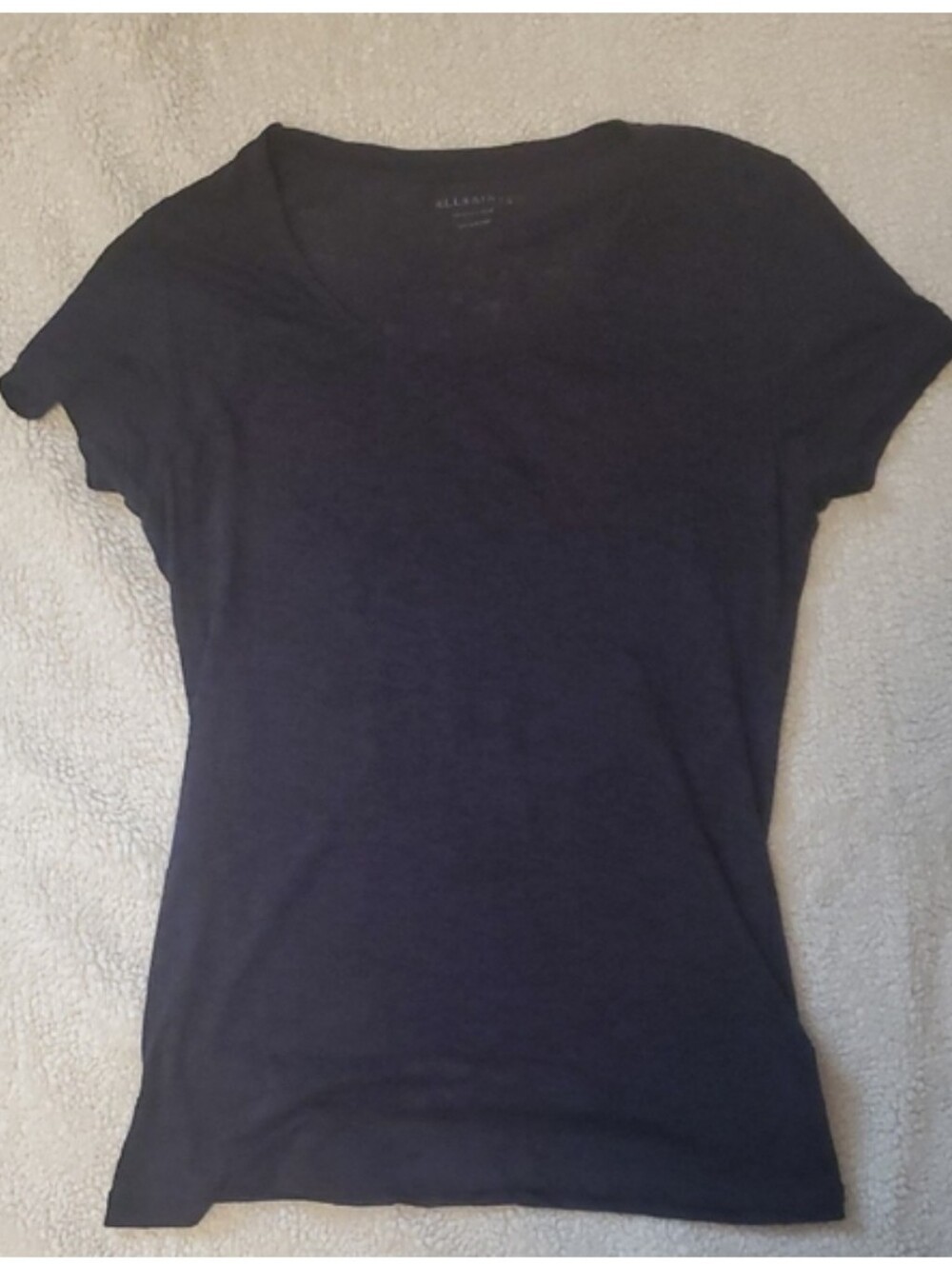 All Saints Navy T Shirt Top